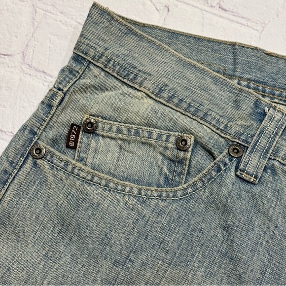 Ecko Unlimited Stylish Baggy Jeans Dirty Wash Denim Argyle Pocket 34 x 32 EuC - Picture 7 of 12